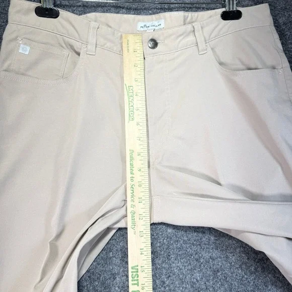 Peter Millar EB66 Performance Pants Mens 36x32 Tan 5-Pocket Golf Chinos Outdoor - Picture 12 of 16